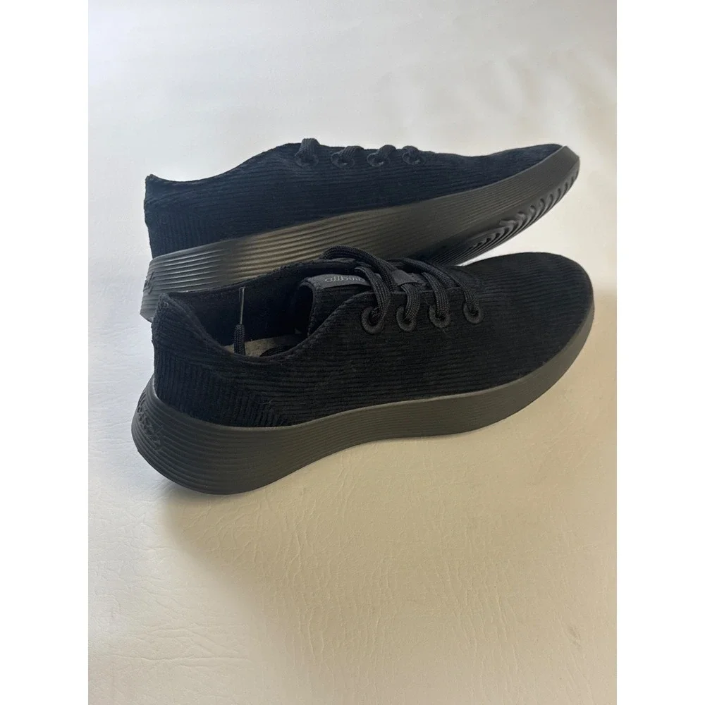 Allbirds Wool Runner Go WRG Black Corduroy Sneakers Mens 10 A11225M100 Low Top
